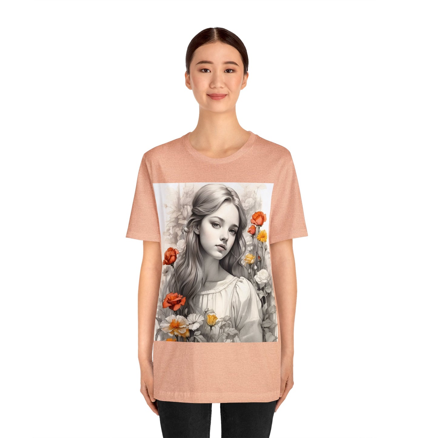 Flower Girl | Dainty | Coquette | Cottagecore | HD Graphic | Quaint | Wholesome | Wildflowers | Unisex | Men's | Women's | Tee | T-Shirt