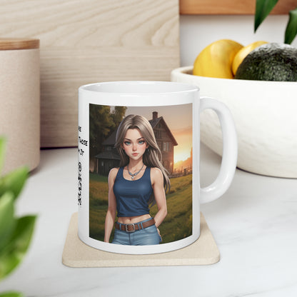 Country Girl | HD Graphic | Pretty Girl | Coffee | Tea | Hot Chocolate | 11oz | White Mug