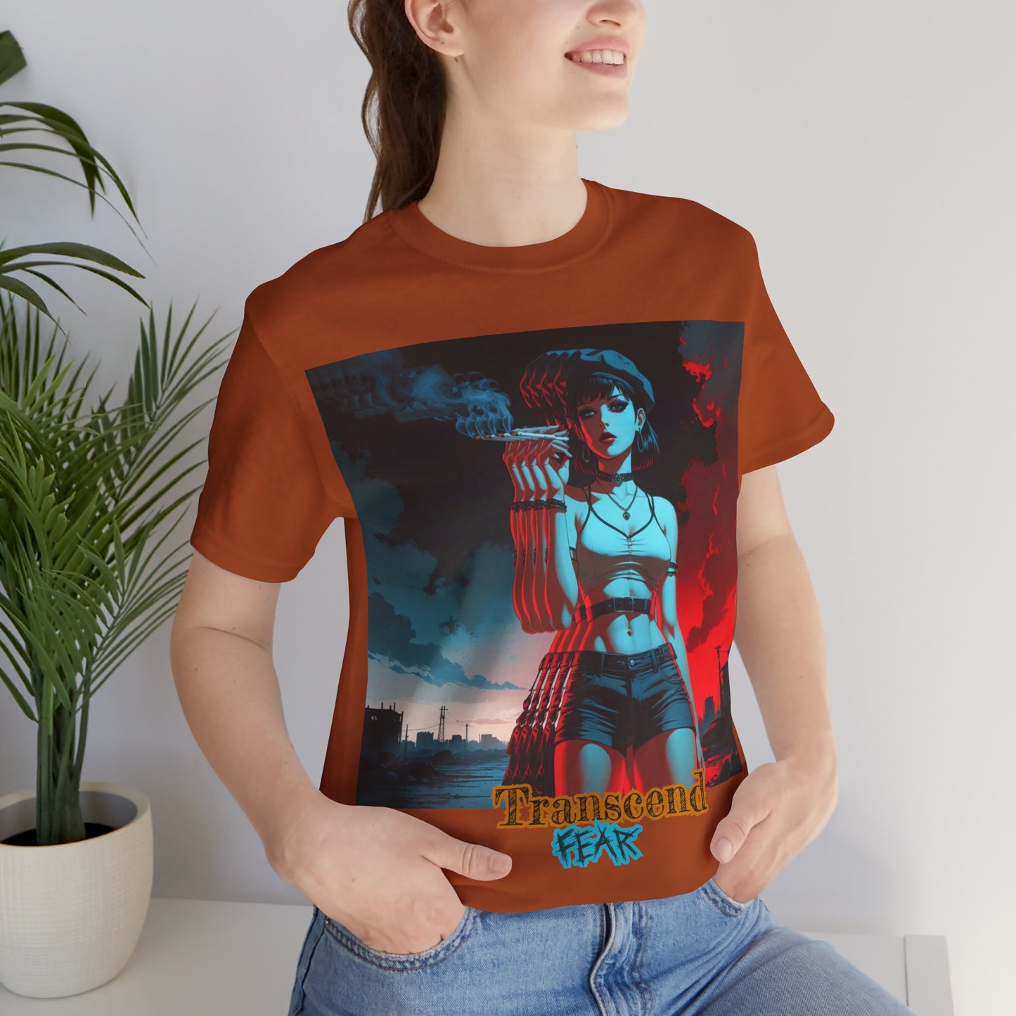 Transcend Fear Graphic Tee - Unisex Jersey Short Sleeve T-Shirt