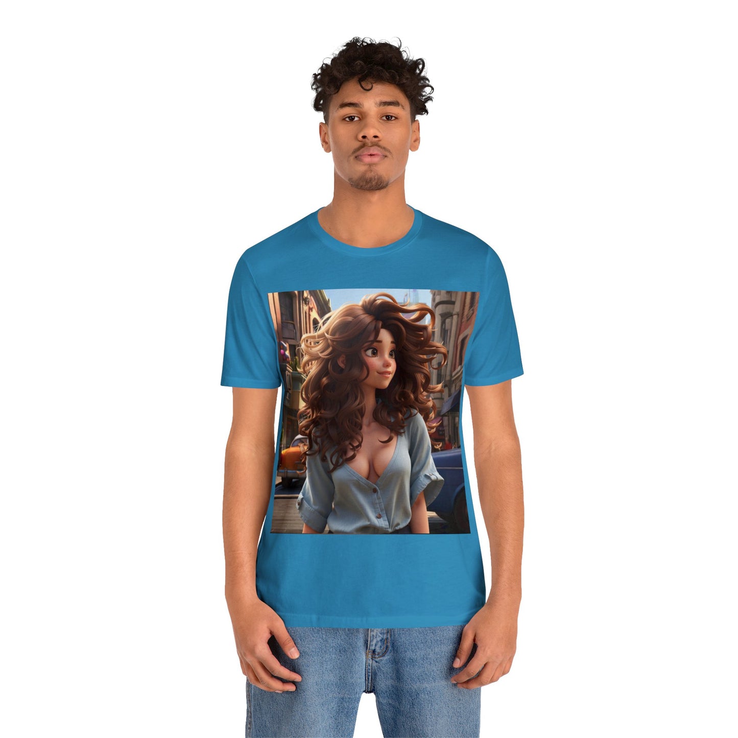 City Girl In A Digital World | Pixar Style Animation | Dream Girl | HD Graphic | Girl Power | Unisex | Men's | Women's | Tee | T-Shirt