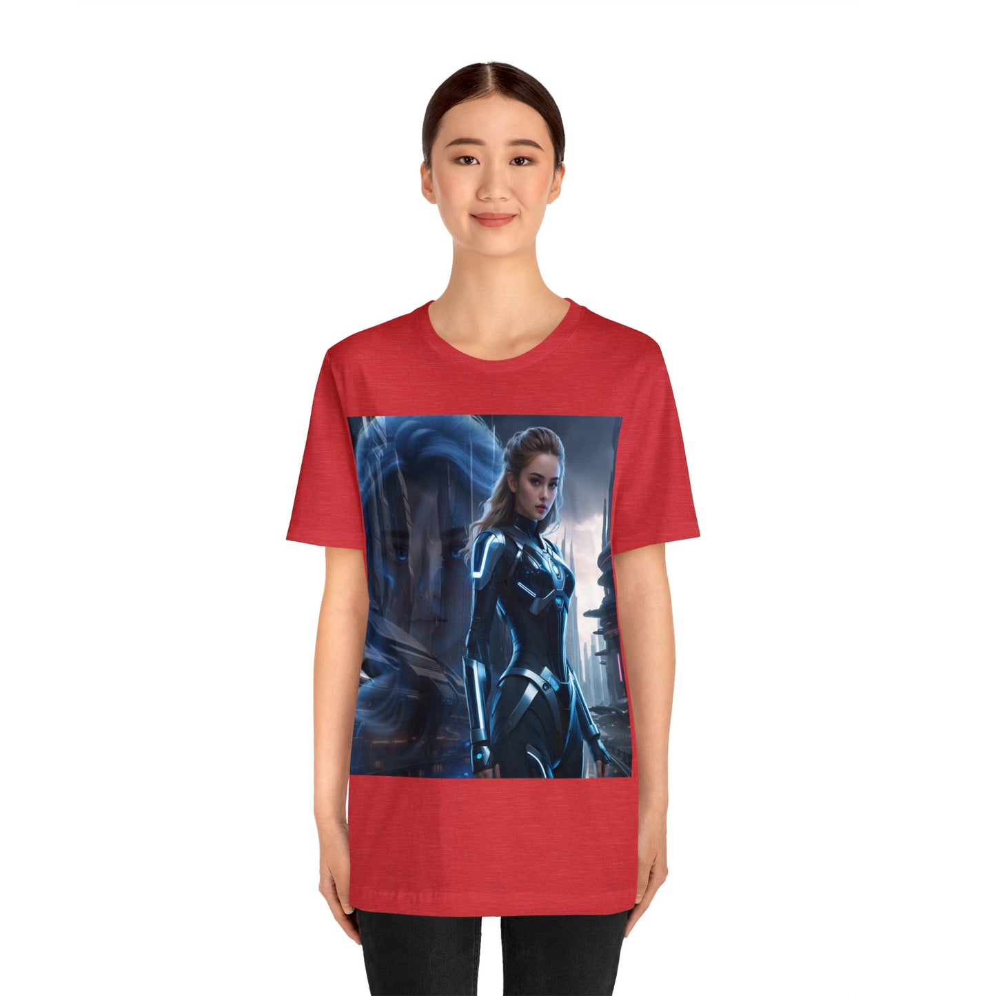 The Allure of Tomorrow | HD Graphic | Sci-Fi | Fantasy Girl | Tech Glam | Digital Beauty | Unisex | Men's | Women's | Tee | T-Shirt