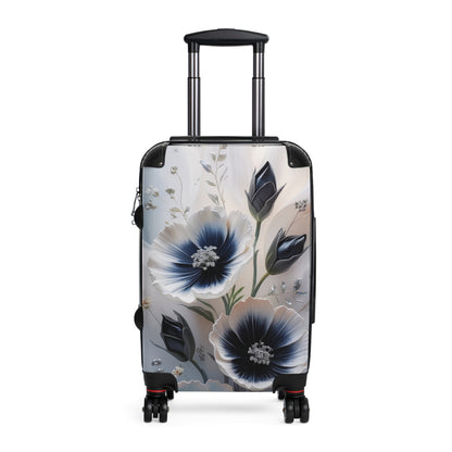 Floral Travel Suitcase - Elegant Carry-On for Stylish Journeys