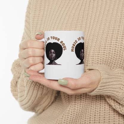 Music Is Your Soul | Afro | Woman | Teevolution | Afrocentric | Coffee | Tea | Hot Chocolate | Ceramic Mug | 11oz