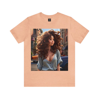 City Girl In A Digital World | Pixar Style Animation | Dream Girl | HD Graphic | Girl Power | Unisex | Men's | Women's | Tee | T-Shirt