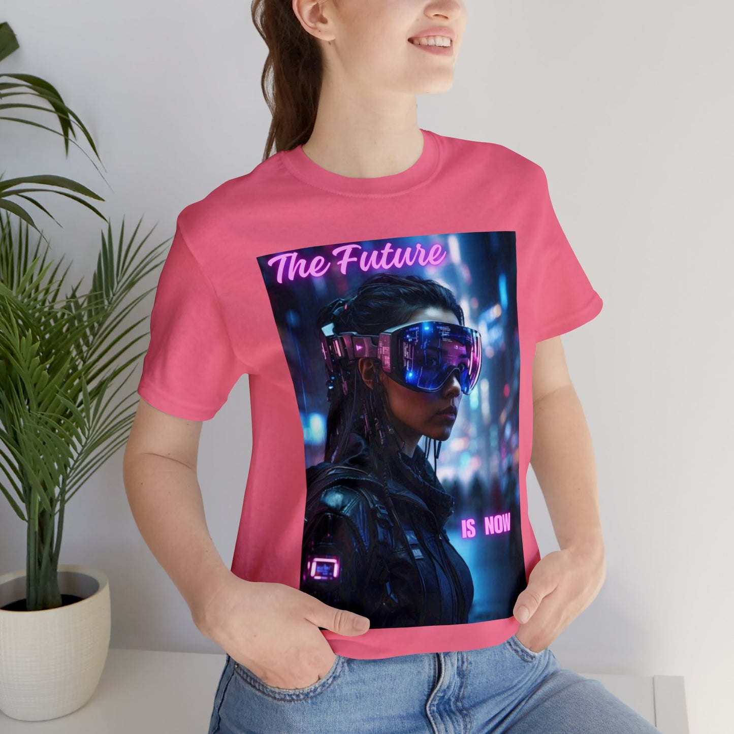 The Future Is Now | Anime Gift | Fantasy Girl |Cyberpunk | Sci Fi | Futuristic | HD Graphics | Unisex | Men's | Women's | Tee | T-Shirt