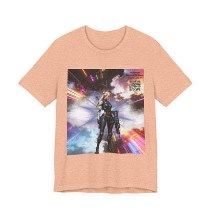 Sci‑Fi Warrior Graphic Tee — Futuristic Anime Battle Design