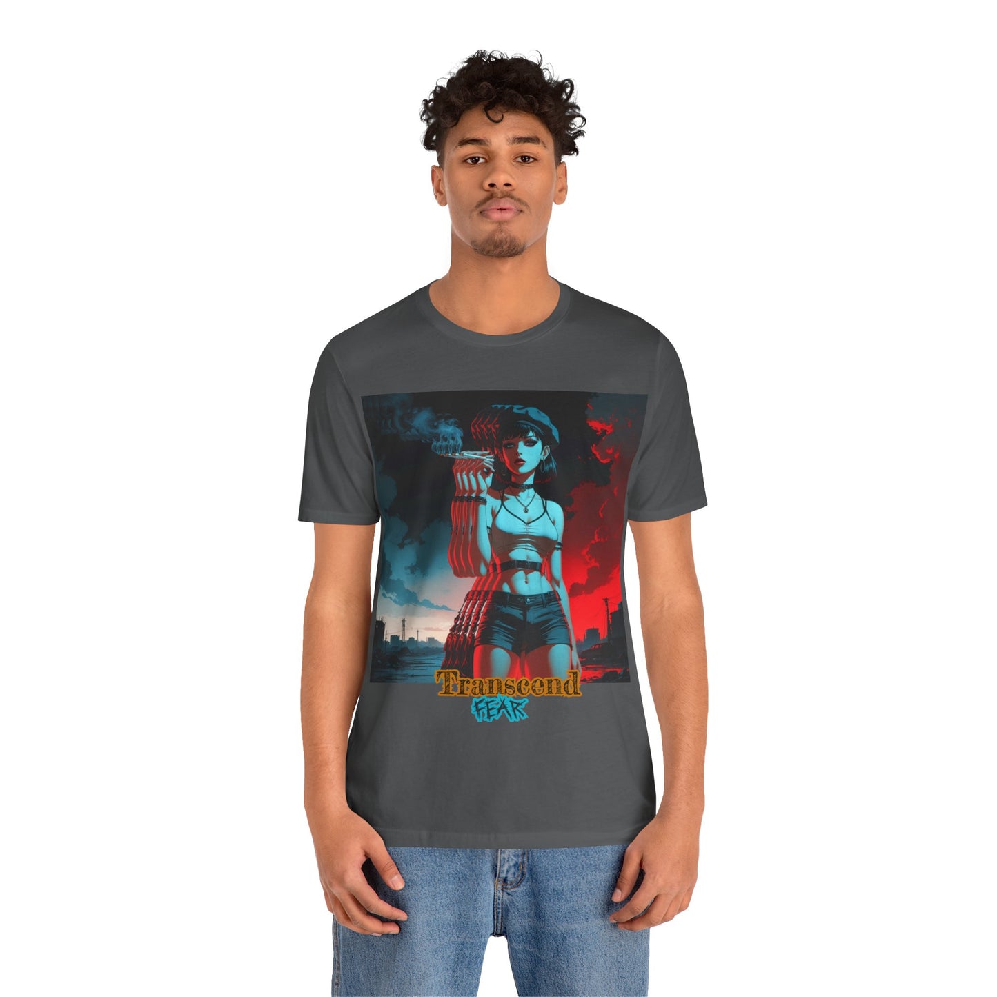Transcend Fear Graphic Tee - Unisex Jersey Short Sleeve T-Shirt