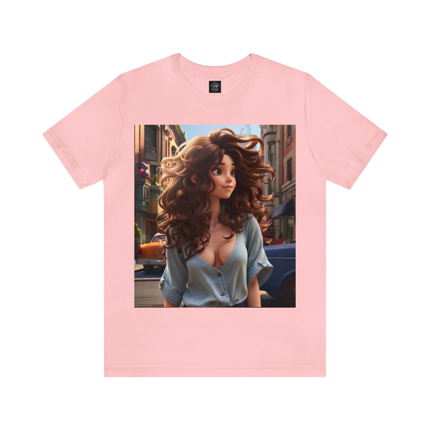 City Girl In A Digital World | Pixar Style Animation | Dream Girl | HD Graphic | Girl Power | Unisex | Men's | Women's | Tee | T-Shirt