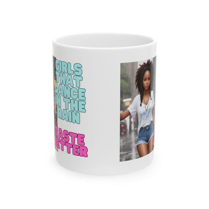 Rain Girl | Afrocentric | HD Graphic | Beautiful | Fantasy Girl | Nature Lovers | Coffee | Tea | Hot Chocolate | Ceramic Mug | 11oz