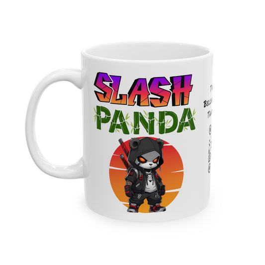 Slash Panda | Cute | Comic Book | Anime | Manga | Coffee | Tea | Hot Chocolate | 11oz | White Mug