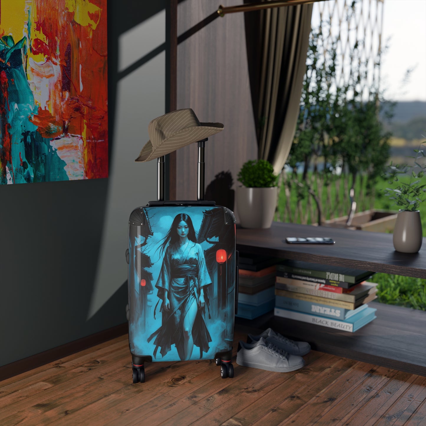 Asian-Inspired Design Suitcase - Perfect for Adventurers, Stylish Travel