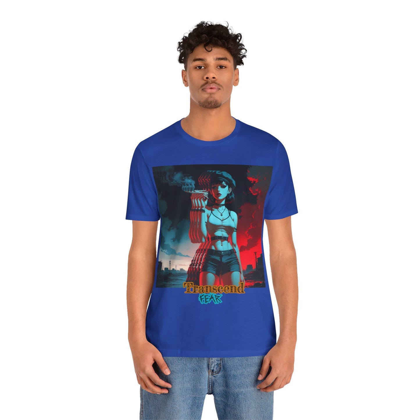 Transcend Fear Graphic Tee - Unisex Jersey Short Sleeve T-Shirt