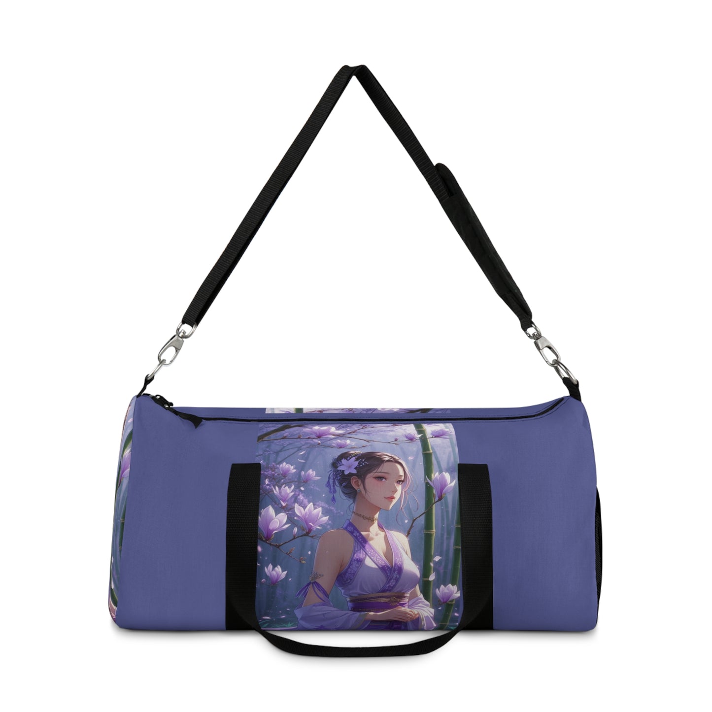 Serene Floral Duffel Bag - Elegant Travel Companion