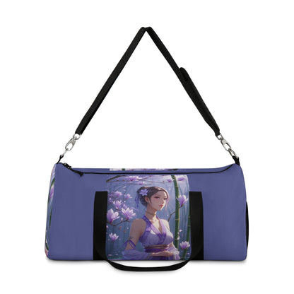 Serene Floral Duffel Bag - Elegant Travel Companion