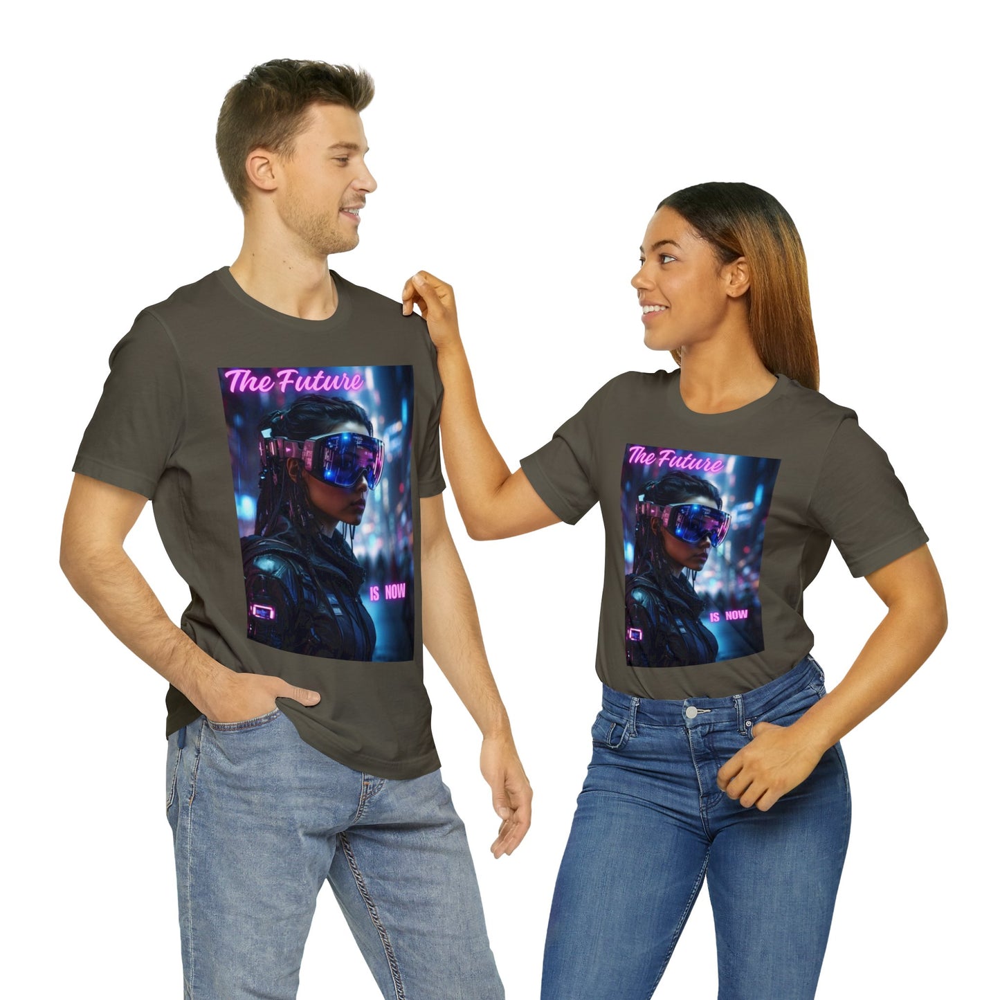 The Future Is Now | Anime Gift | Fantasy Girl |Cyberpunk | Sci Fi | Futuristic | HD Graphics | Unisex | Men's | Women's | Tee | T-Shirt