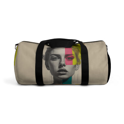 Chic Graphic Duffel Bag - Stylish Travel Companion with Bold Graphic Design