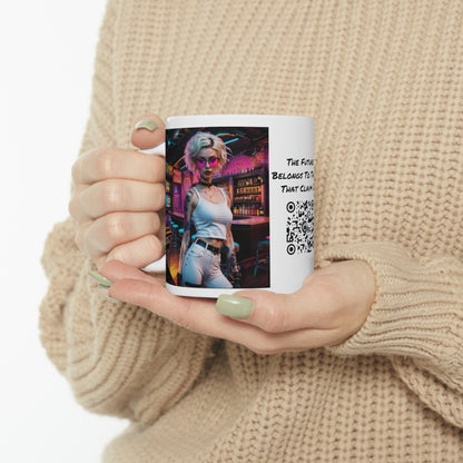 Bartender | HD Graphic | She Made Us Drinks To Drink, We Drunk Em | CyberPunk | Coffee | Tea | Hot Chocolate | 11oz | White Mug