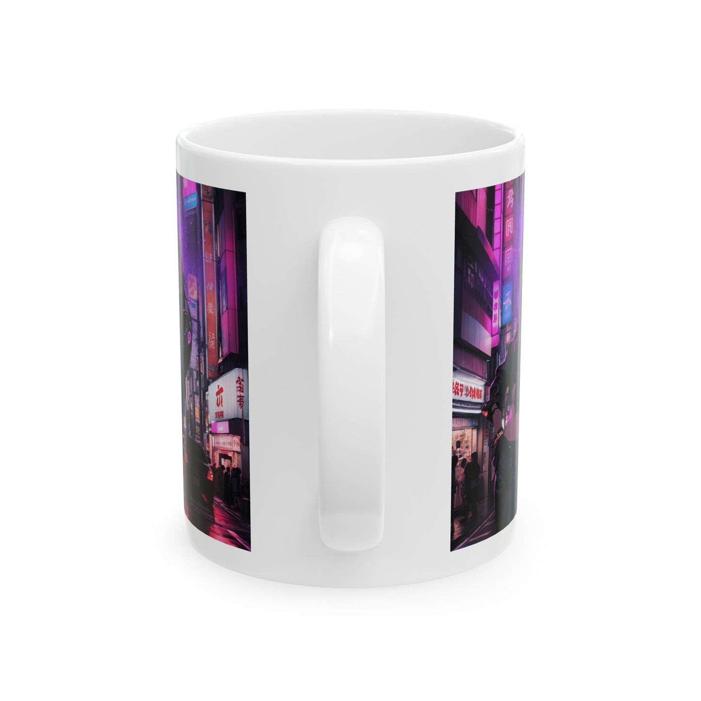 After Glow | HD Graphic | Anime | City | Pretty Girl | Neon Colors | Coffee | Tea | Hot Chocolate | 11oz | White Mug
