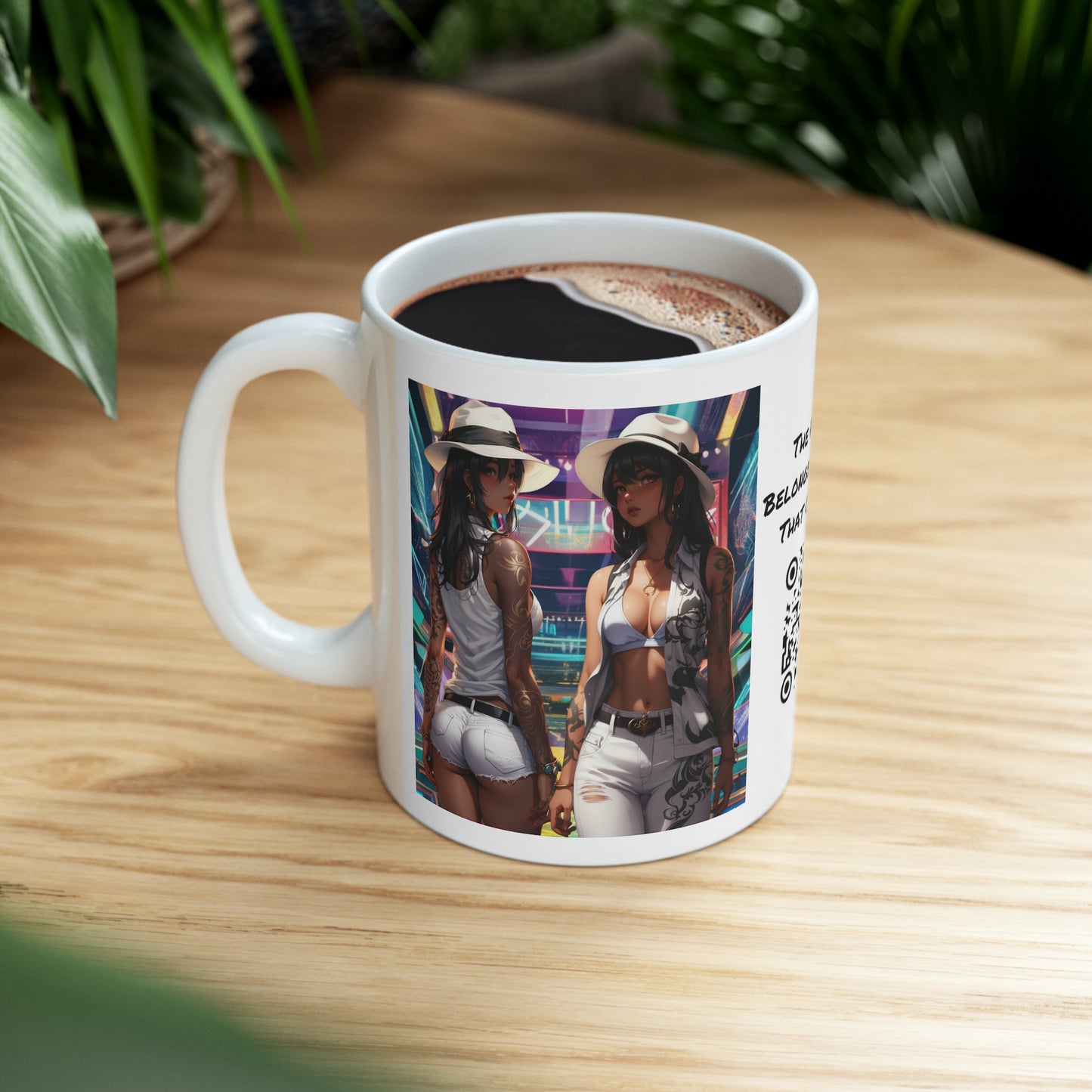 Girls Night Out | HD Graphic | Anime Style | Party | 2 Girls 1 Shirt | Coffee | Tea | Hot Chocolate | 11oz | White Mug