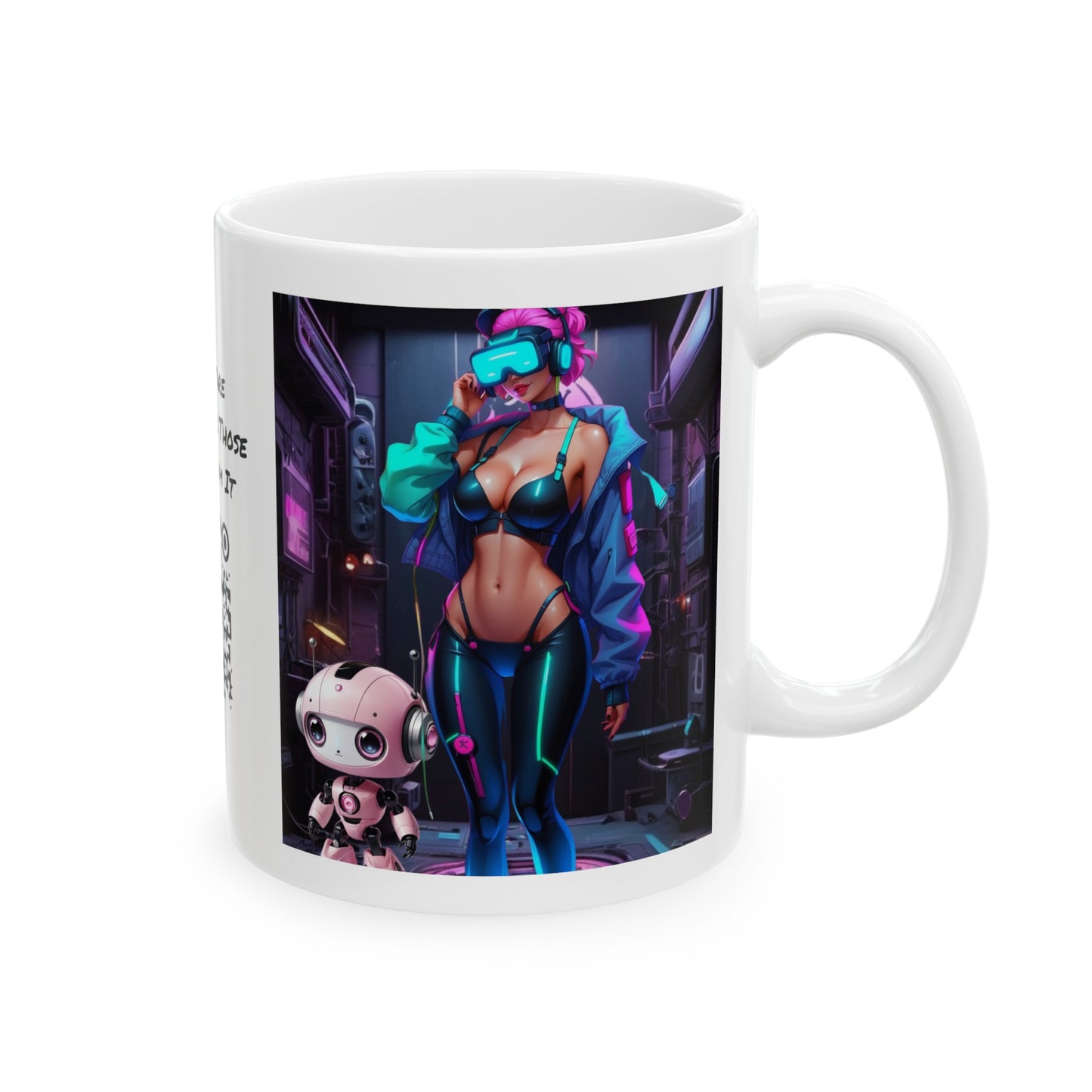 Cyber Cuties | HD Graphic | Anime | Cyber Punk | Coffee | Tea | Hot Chocolate | 11oz | White Mug