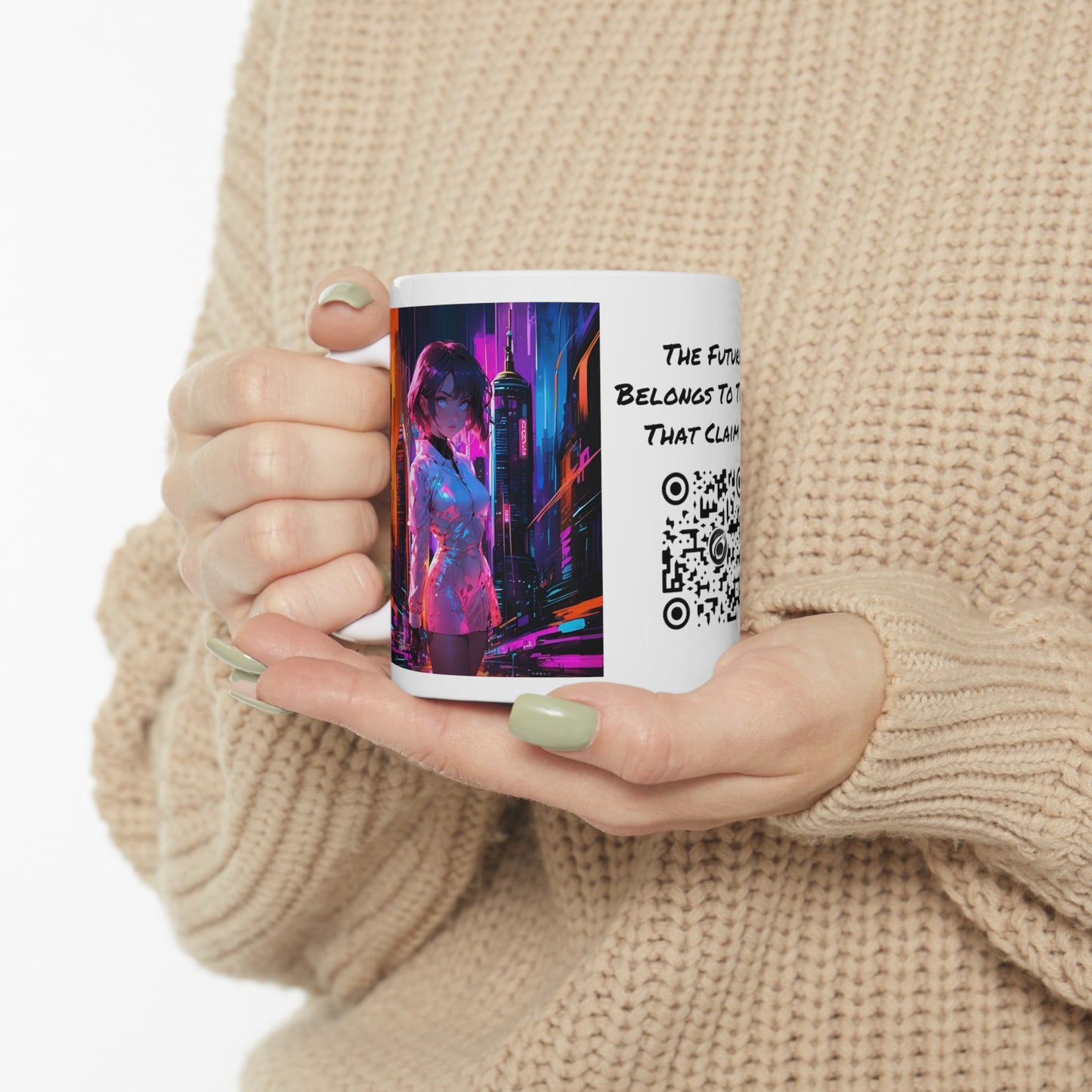 Crossroads Of Color | HD Graphic | Abstract | Neon Color | Anime | Coffee |  Tea |  Hot Chocolate | 11oz