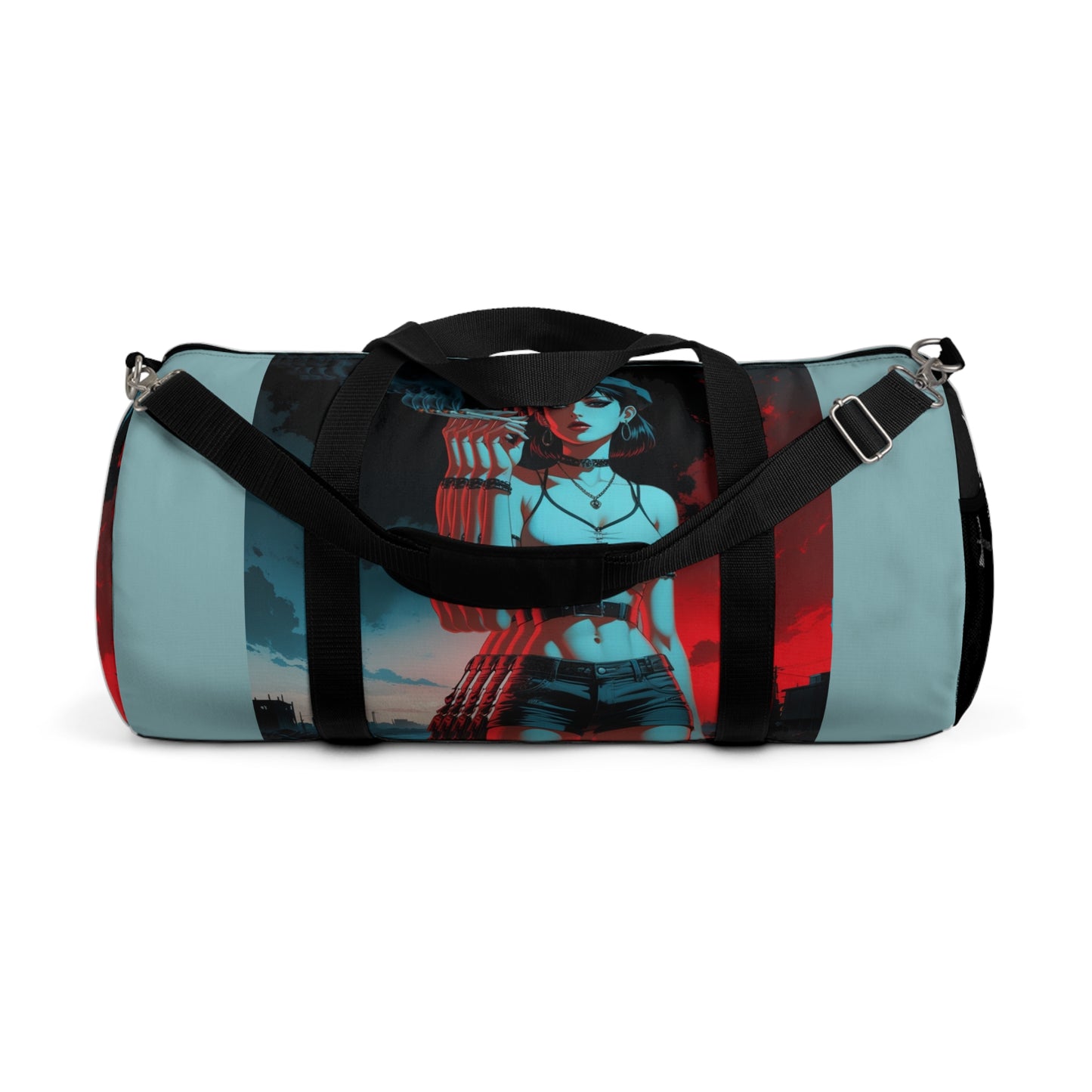 Transcend Fear Duffel Bag - Bold Graphic Design for Travel and Gym