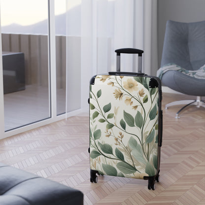 Botanical Print Suitcase for Travel Enthusiasts - Perfect for Vacations & Getaways