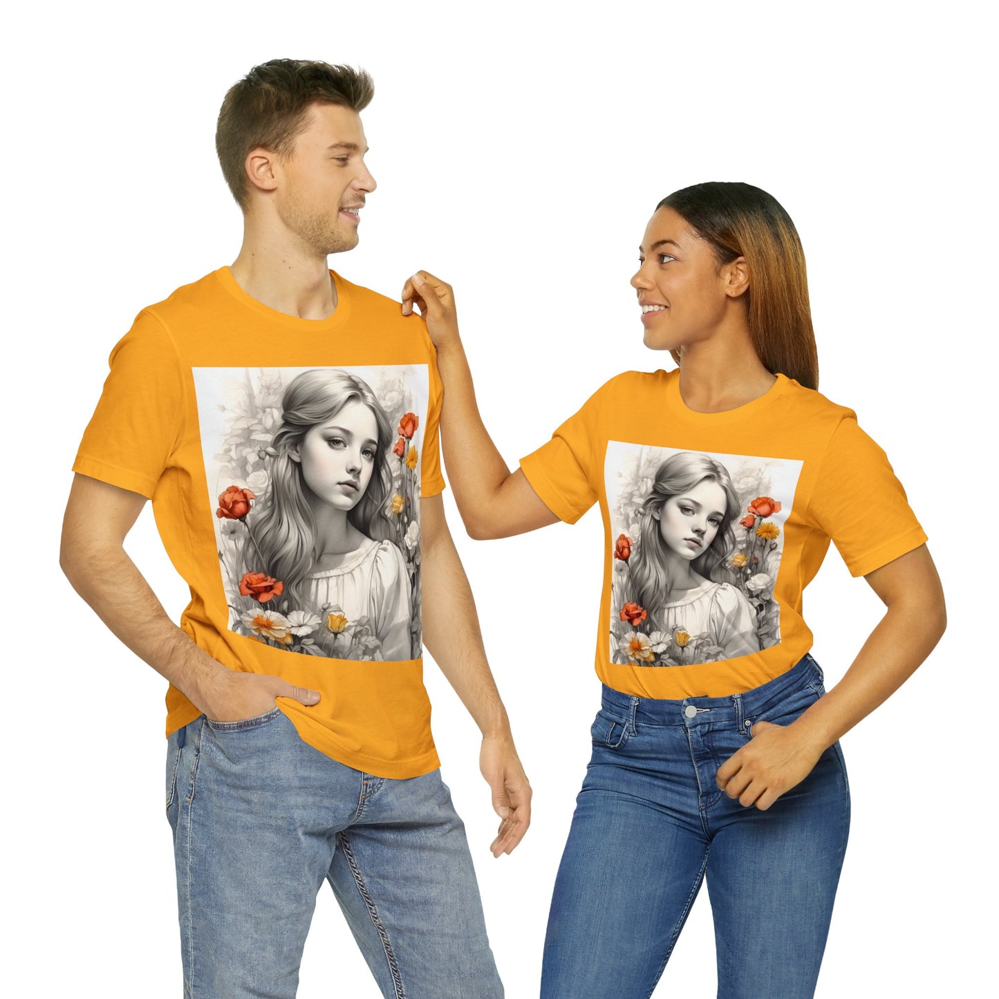 Flower Girl | Dainty | Coquette | Cottagecore | HD Graphic | Quaint | Wholesome | Wildflowers | Unisex | Men's | Women's | Tee | T-Shirt