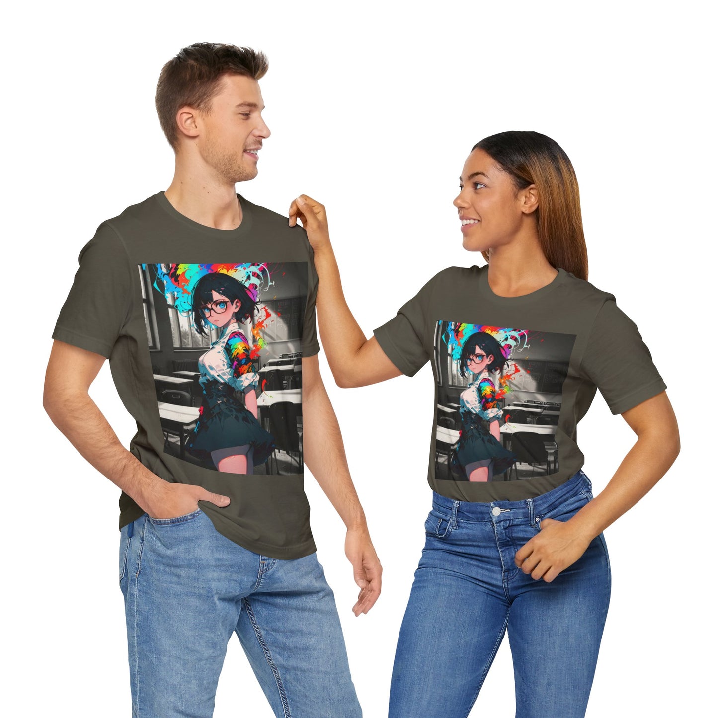 Back 2 Schoolgirl  | Anime | Mixed Medium | Unisex | Men's | Women's | Tee | T-Shirt