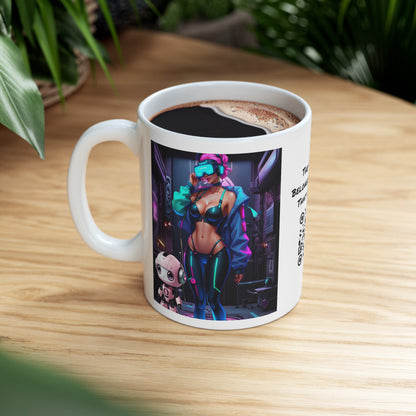 Cyber Cuties | HD Graphic | Anime | Cyber Punk | Coffee | Tea | Hot Chocolate | 11oz | White Mug
