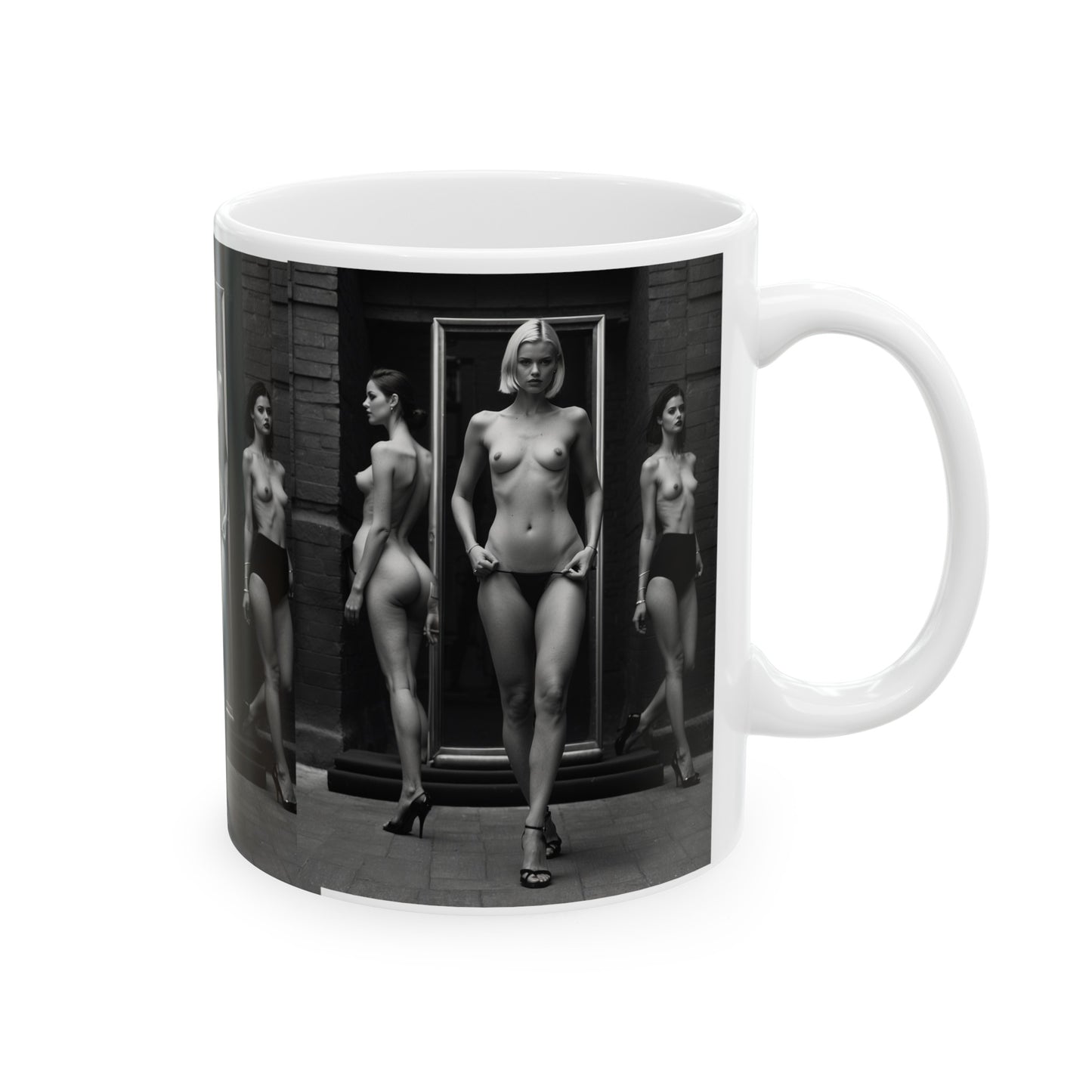 Black And White Beauties | Photorealism | Art | Nudes| Models | Fashion | HD Graphics | Coffee | Tea | Hot Chocolate | 11oz | White Mug