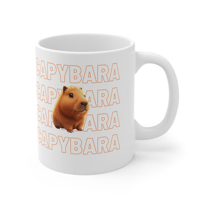 Capybara | Tik Tok | Animal Print | Cute | South America | Wildlife | Nature Lover's Gift | Coffee | Tea | Hot Chocolate | Ceramic Mug | 11oz